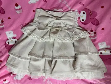 LIZLISA 빅 리본 캉캉 스커트 핑크