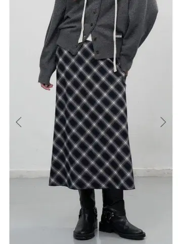 General idea 제너럴 아이디어 체크 롱 스커트 S
