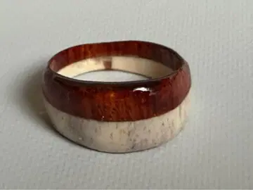 반지 링 샤미센대 홍목 + 고래뼈