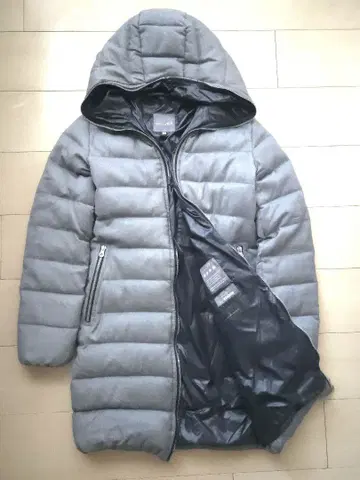 Duvetica 그레이 후드 부착 다운 자켓 코트