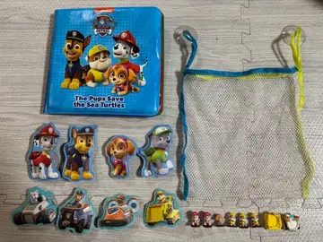 퍼피 구조대 목욕 놀이 그림책 피규어 세트