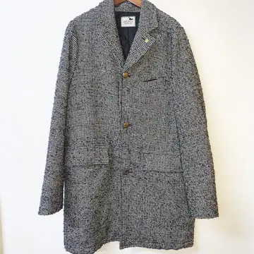 갱스터빌 메탈 버튼 하운드투스 패턴 체스터 코트