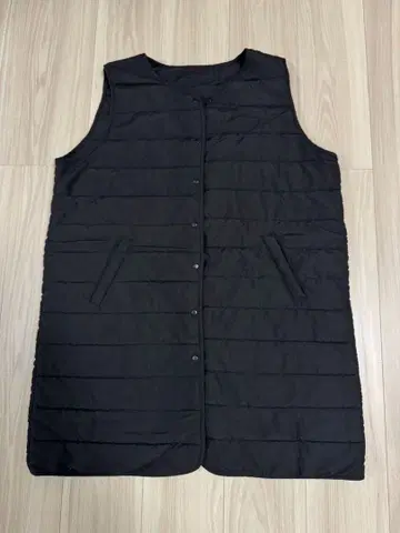 블랙 퀼팅 다운 베스트