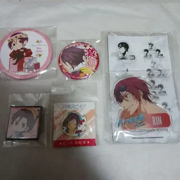 Free! 린 캔뱃지 핀뱃지 아크릴 스탠드 세트