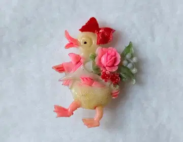 [ 앤티크 ] 셀룰로이드 브로치 데이지 덕 스타일