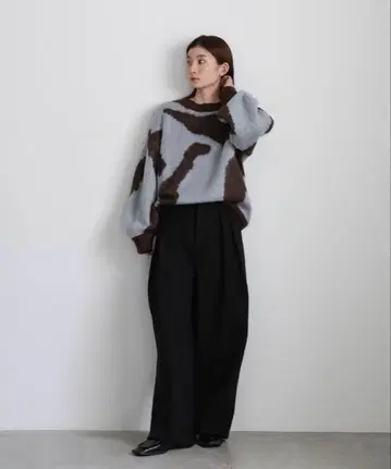 select MOCA 뉘앙스 패턴 니트