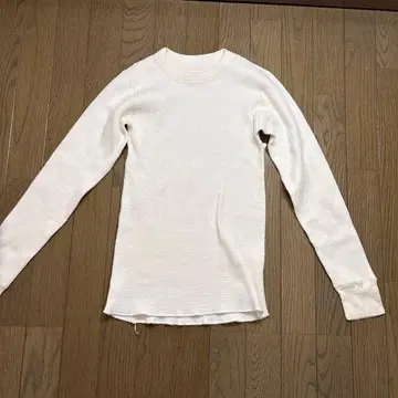 코튼 100% 긴팔 티셔츠 S 화이트