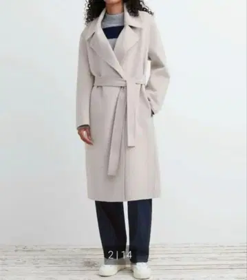 UNIQLO 콩트와르 데코토니에 더블 페이스 랩 코트 M