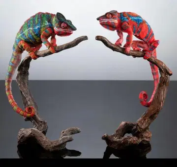 생물대도감 프리미엄 팬서 카멜레온 2색 세트 (그린, 레드)