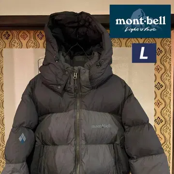 MONT-BELL 몽벨 후드 다운 남성용 L 다크 그레이