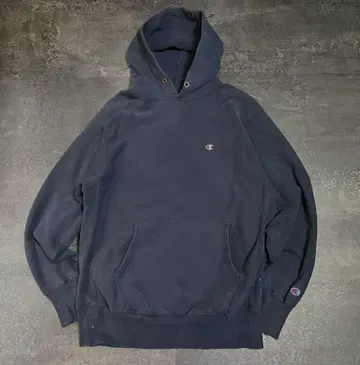 90s 챔피온 USA제 리버스 위브 후드티 눈 있음 XL 네이비 컬러