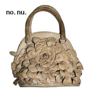no.nu. 노누 장미 꽃잎 모티브 이탈리아제 천연 가죽 핸드백