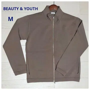 더블 니트 스탠드 지퍼 블루종 유나이티드 애로우즈 올리브