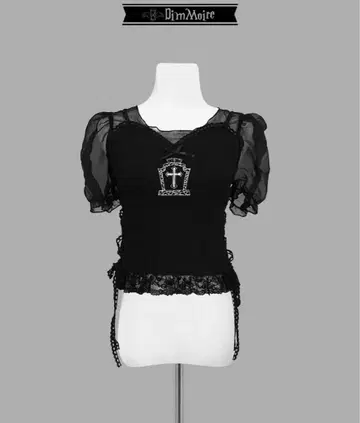 DimMoire 고딕 튤 상의