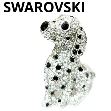 새상품급 스와로브스키 브로치 달마시안 개 도그 동물 비쥬