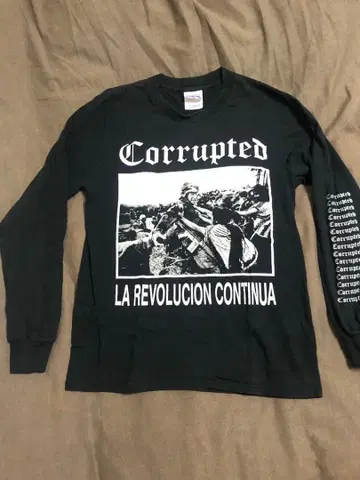 Corrupted 긴팔 티셔츠 롱 슬리브 T셔츠 롱티