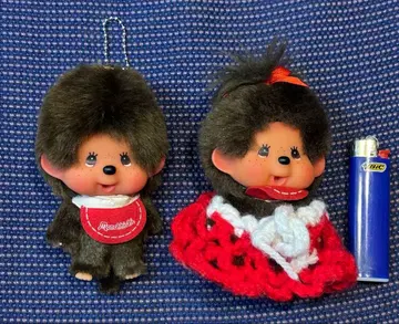 세키구치 몬치치 키홀더/남아와 여아 페어/2개 세트/컨디션 최상