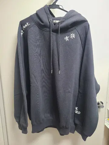 클래식 엘프 차콜 XL 자수 후드티