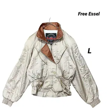 쇼와 레트로 광택 스키 자켓 충전솜 숏 기장 어깨 패드 일본제