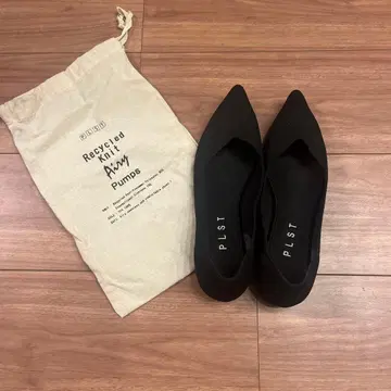 PLST 리사이클 니트 펌프스 블랙