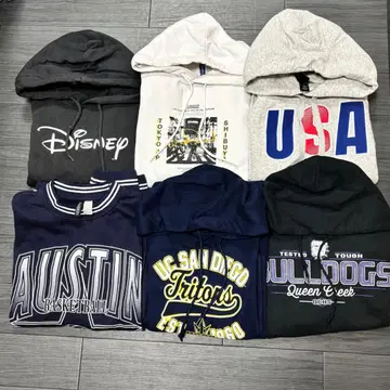 구제 후드 맨투맨 6점 묶음 판매 H&M JERZEES 로고 농구