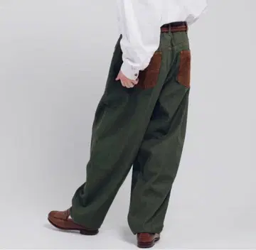 10dom 올리브 그린 데님 팬츠