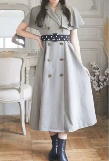 Areeam 트렌치 케이프 원피스 아림