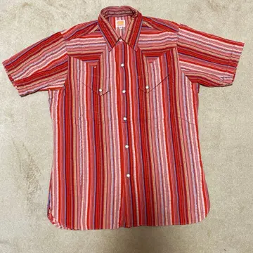 SUGAR CANE 반팔 웨스턴 셔츠