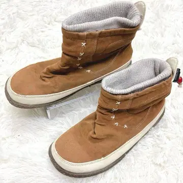 레어 [ ZIPPER ] 지퍼 스웨이드 부츠 드로 코드 24.5cm