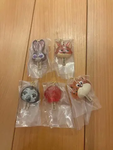 주토피아 캡슐 토이 5개 세트