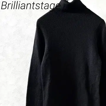 Brilliantstage 리브 니트 스웨터 긴팔 터틀넥 울