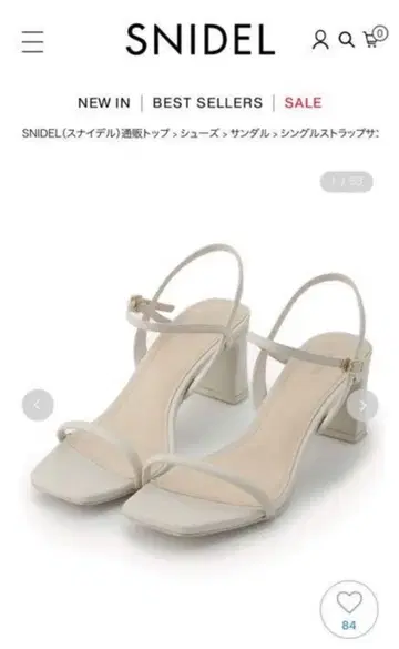 SNIDEL 싱글 스트랩 샌들