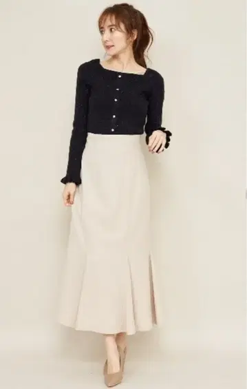 새상품 WILLSELECTION 백 레이스업 머메이드 스커트