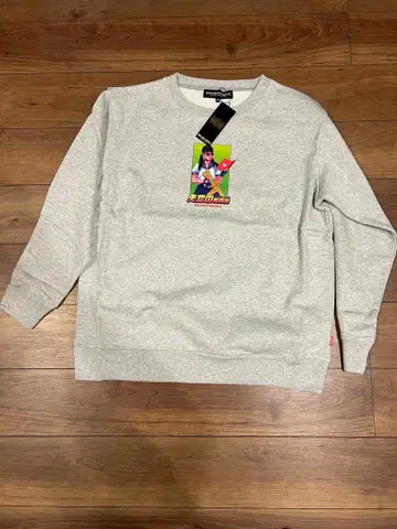 그레이 프린트 크루넥 트레이닝복 로리클레