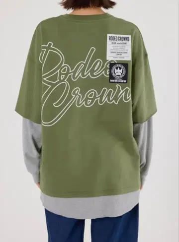 RODEOCROWNS 미사용 새상품 루즈 레이어드 맨투맨 상의