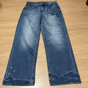 rocawear 와이드 레그 데님 자수 디자인