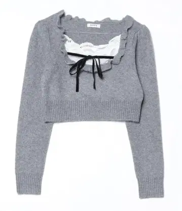 titty&Co. 프론트 프릴 리본 니트