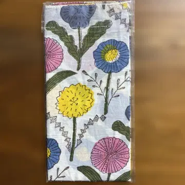 가고시마 마코토 씨 목판 프린트 손수건 (플라워/컬러)