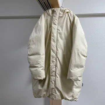 neutral 후드 부착 다운 자켓 크림