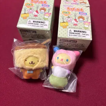 산리오 치비토모 화과자 키링 폼폼푸딩 우사하나