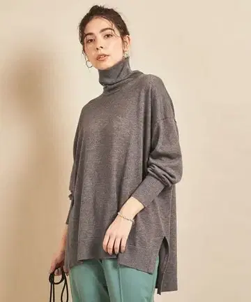 새상품 UNITED ARROWS 울 혼방 터틀넥 풀오버