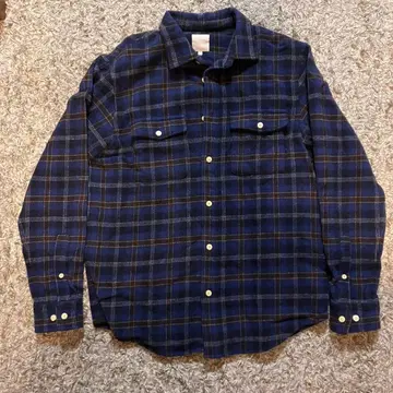 THE NORTH FACE 체크 플란넬 셔츠 네이비