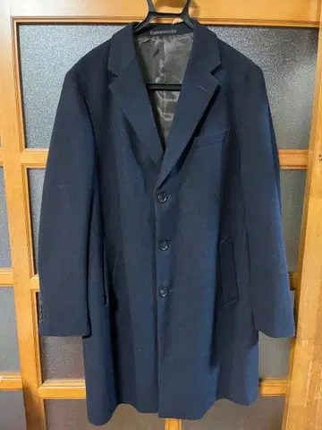 [ GU ] 네이비 싱글 브레스 체스터 코트 (내 포켓 부착)