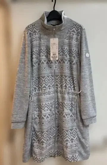 새상품 adabat 아다바트 집업 기하학 패턴 긴팔 튜닉