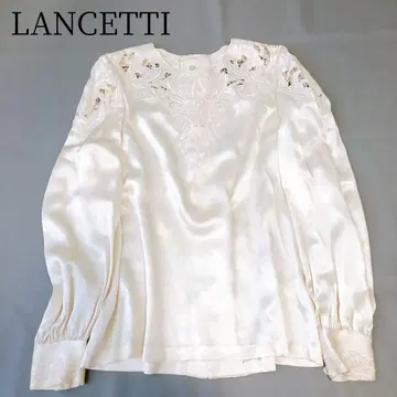 [ LANCETTI/란체티 ] 블라우스 실크100 차이나 레이스
