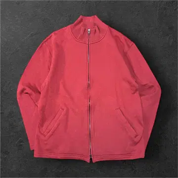 [ 00s ] Champion 더블 지퍼 맨투맨 짧은 기장 L 빨간색