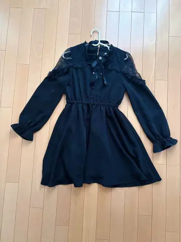 ROJITA 로지타 레이스 포함 블랙 원피스