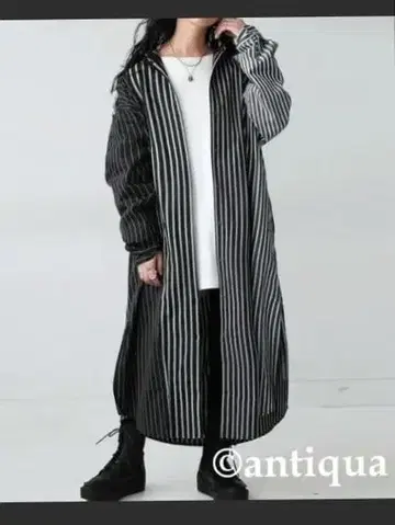 안티카 스트라이프 셔츠 원피스