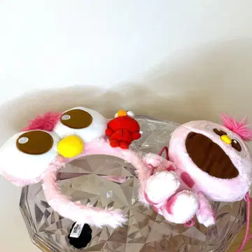 [세트] 유니버셜 USJ 세서미 스트릿 머리띠와 파우치 엘모