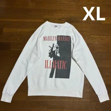 Printstar 마릴린 맨슨 ILLMATIC 맨투맨 XL 화이트